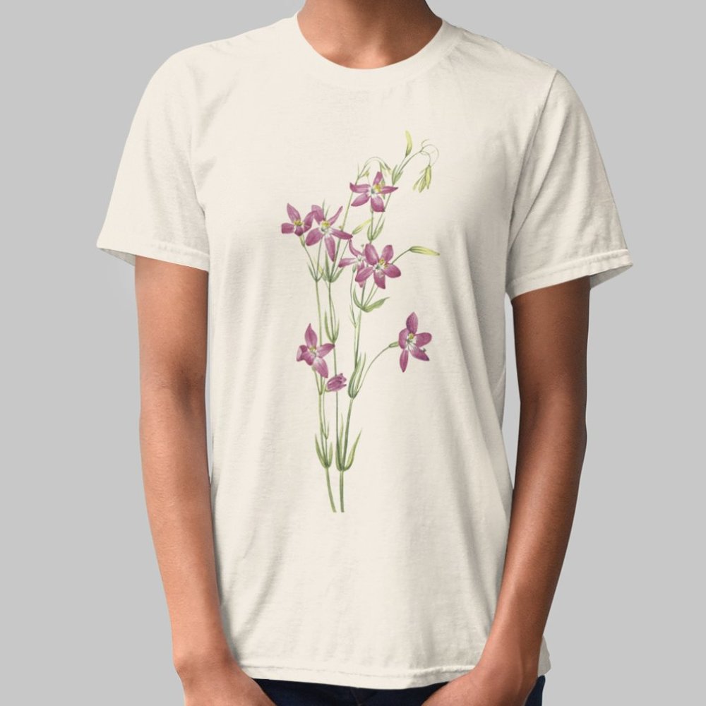 Charming Centaury Vintage Floral Print Short Sleeve Graphic Tee T-shirt S M L XL